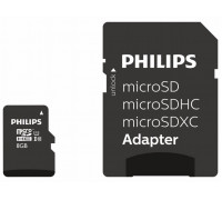 Philips MicroSDHC 8GB class 10/UHS 1 + Adapter