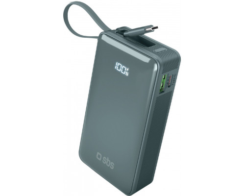 SBS LCD Power Bank  10000  mAh  zila - Portativais barosanas avots