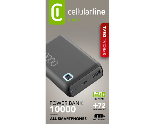 Cellularline 8018080485886 Litowo-jonowa (Li-Ion) 10000 mAh Black