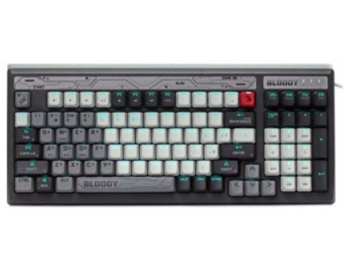 A4Tech A4tech Bloody B950 podświetlana mechaniczna gamingowa  RGB, Brown Switch, USB, CZ, szary