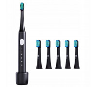 infly P60 Black | Brush sonic + 5 wymiennych główek | do 19000 obr/min, IPX7