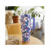 Quokka Stream - Thermal mug of steel stainlessj 1200 ml with a straw (Flower Dusk)