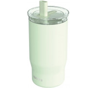 Quokka Thermal mug Mist of steel stainlessj 720 ml with a straw (Pastel Green)