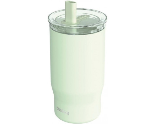 Quokka Thermal mug Mist of steel stainlessj 720 ml with a straw (Pastel Green)