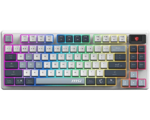 MSI FORGE GK600 TKL WIRELESS SKY | Gaming Keyboard | Wireless | US | Bluetooth | 2.4 GHz, Bluetooth, USB 2.0 | Mechanical Linear