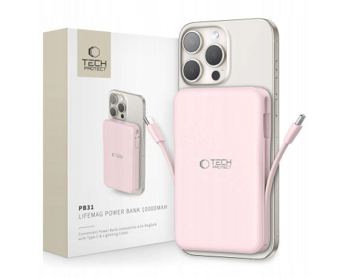 TECH-PROTECT PB31 LIFEMAG MAGSAFE POWER BANK 10000MAH PINK
