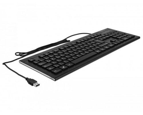Delock USB Tastatur przewodowa 1,5 m czarny (Water-Drop)