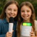 MOZOS MK BIAŁY MIKROFON KARAOKE GŁOŚNIK BT