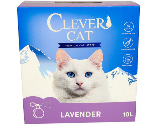 Clever Cat kattegrus Lavendel 10 L