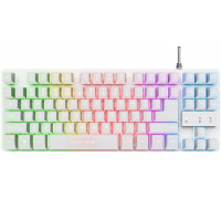 GXT 833W Thado Gamingtangentbord TKL RGB Nordisk layout Vit