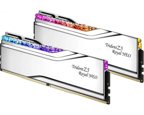 G.Skill 64GB (2x32GB) DDR5 6000MHz Trident Z5 Royal Neo RGB Silver (AMD) CL26 1.45V