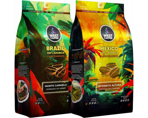 West Caffee Kawa Ziarnista 2KG Brazylia + Meksyk