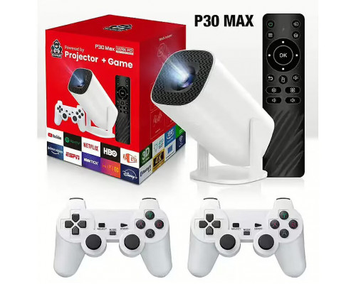 RoGer RO-P30MAX  Retro Games Projector + 2 Pads  / 30000+ games / 4K / Wifi