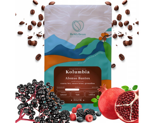 BeMyBean - kawa ziarnista Kolumbia Alonso Bustos Natural Filter 250 g