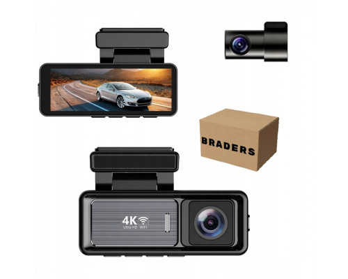 Kamera Car 4K WiFi GPS + Tylna Kamera G-sensor Full Zestaw do Auta