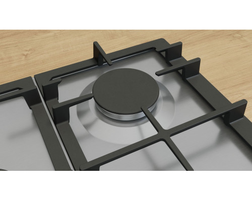 Bosch Serie 6 PCQ7A5I90 płyta kuchenna Stal nierdzewna Wbudowany 75 cm Gaz 5 stref(y)