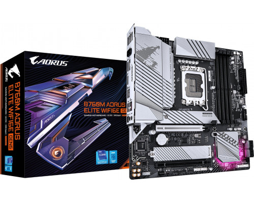 Intel B760 GIGABYTE B760M AORUS ELITE WIFI6E GEN5 Intel B760 LGA 1700 micro ATX