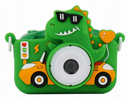 Aparat Cyfrowy 48mp Kamera 1080p Dla Dziecka 5x Gry Mp3 Xrec X2 / Dinozaur Green