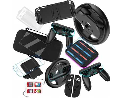 Set 14w1 Akcesoria Handles Case Łaforwarka Stojak For Nintenfor Switch 2 / Jys-ns2293