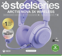 Steelseries Arctis Nova 3X Zestaw słuchawkowy Bezprzewodowy Opaska na głowę Muzyka/dzień powszedni Bluetooth Lawenda