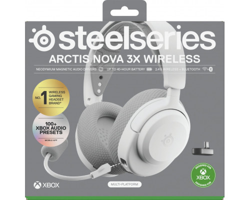 Steelseries Arctis Nova 3X Opaska na głowę Muzyka/dzień powszedni Bluetooth White