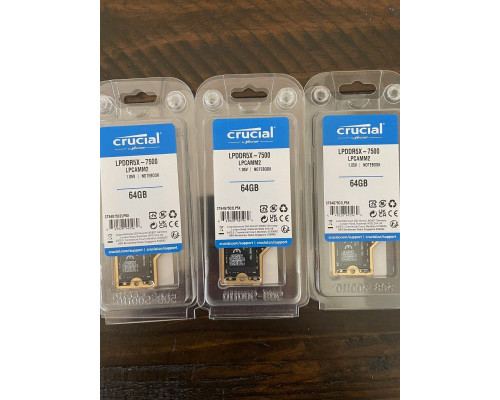 Pamięć do notebooka DDR5 LPCAMM2 64GB/7500 LPDDR5X