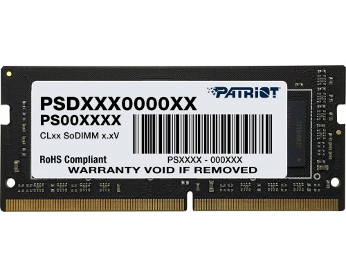 Patriot Signature, SODIMM, DDR4, 32 GB, 3200 MHz, CL22 (7D4A32AB80K00800PT)