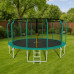 Garden trampoline dla dzieci 374cm with outer mesh i drabinką