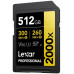 SD  Lexar Professional 2000x SDXC 512 GB Class 10 UHS-II/U3 V90 (LSD2000512G-RNNNG)