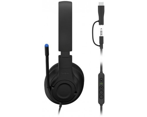 Belkin Gaming On-Ear Kopfhörer für Kinder mit Kabel ENA011hqBK
