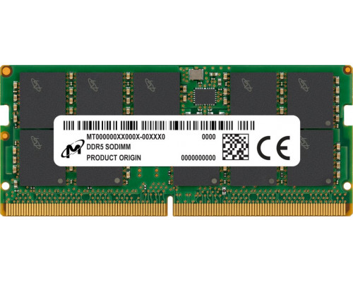 Micron - DDR5 - Modul - 16 GB - SO DIMM 262-PIN - 5600 MHz / PC5-44800 - CL46 - ECC