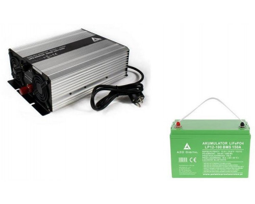 Zestaw zasilania awaryjnego Sinus UPS-2000SR 2000W + AKU 100Ah 12V LiFePO4 BMS