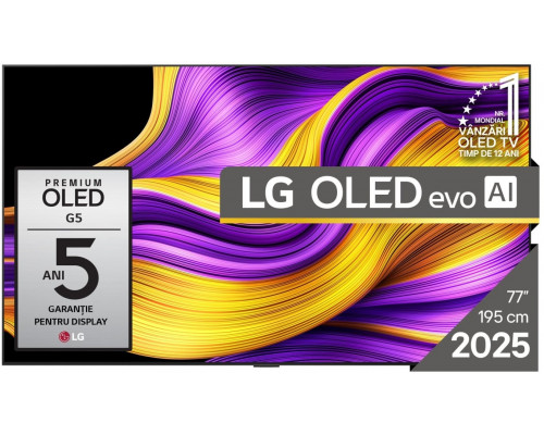 LG OLED evo AI OLED77G51LW 195,6 cm (77") 4K Ultra HD Smart TV Wi-Fi Czarny