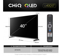 CHiQ L40QST TV 40", QLED, Full HD, Google TV, Frameless, Dolby Audio, dbx-tv, HDR 10
