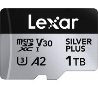 SD  Lexar Professional Silver Plus MicroSDXC 1 TB Class 10 UHS-I/U3 A2 V30 (LMSSIPL001T-BNANG)