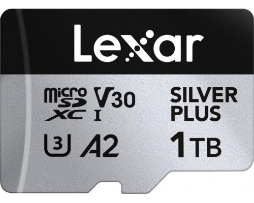 SD  Lexar Professional Silver Plus MicroSDXC 1 TB Class 10 UHS-I/U3 A2 V30 (LMSSIPL001T-BNANG)