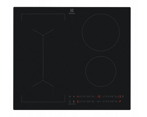 Electrolux 600 Series SaphirMatt  Hob2Hood  platums 59 cm  bez ramja  melna - Iebuvejama indukcijas plits virsma