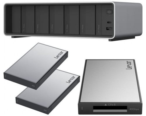 Lexar Professional Workflow Pro with CFexpress Type B reader and 2x2TB SSD