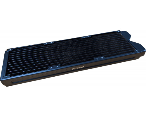 Alphacool Phobya R27-S360 Radiator, 360 mm Radiator, 18 FPI, Kupferlamellen, 2x G1/4-Zoll-Anschlüsse – schwarz