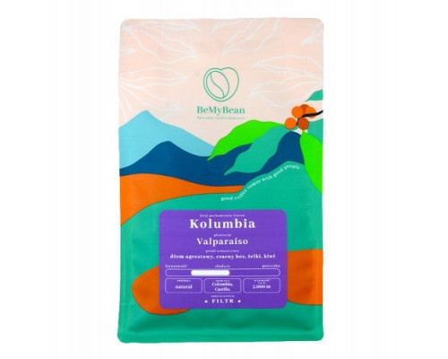 BeMyBean - kawa ziarnista Kolumbia Valparaíso Natural Filter 250 g