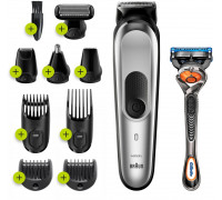 Braun Trimmer 10-in-1 MGK7220 Cordless Number of length steps 13 Black/Silver