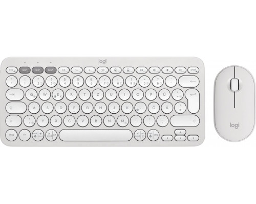 Logitech Pebble 2 Combo Set, Weiß, Kabellos, Deutsch, 920-012204