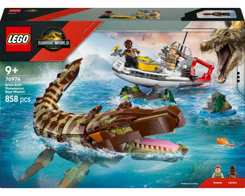 LEGO Misja na łodzi i model mozazaura