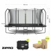Garden trampoline Zipro Jump Pro Quadro with inner mesh 427 x 244 cm
