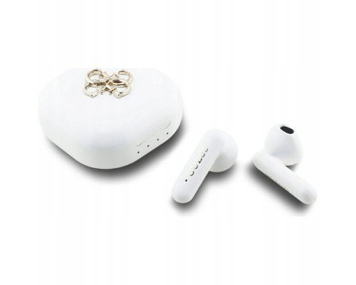 Guess TWS Guess 4G Metal Logo headphones white