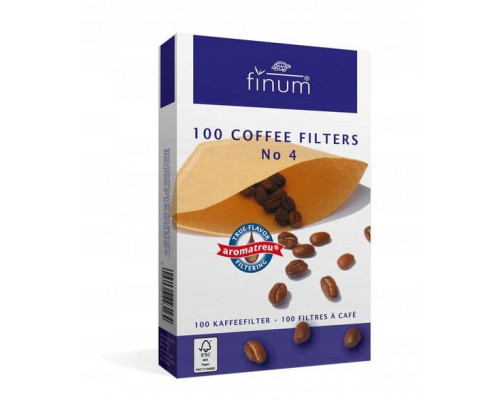 Filtry do kawy Finum No.4 Brązowe - 100szt.