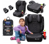 FMonroe FOTELIK SAMOCHODOWY MODEL VINCENT SZARO-BLACK PIKOWANY R129 100-150 CM ISOFIX