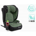FMonroe FOTELIK SAMOCHODOWY MODEL LEONARDO Black-Green Pikowany R129 100-150 CM ISOFIX
