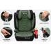 FMonroe FOTELIK SAMOCHODOWY MODEL LEONARDO Black-Green Pikowany R129 100-150 CM ISOFIX