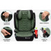 FMonroe FOTELIK SAMOCHODOWY MODEL LEONARDO Black-Green Pikowany R129 100-150 CM ISOFIX